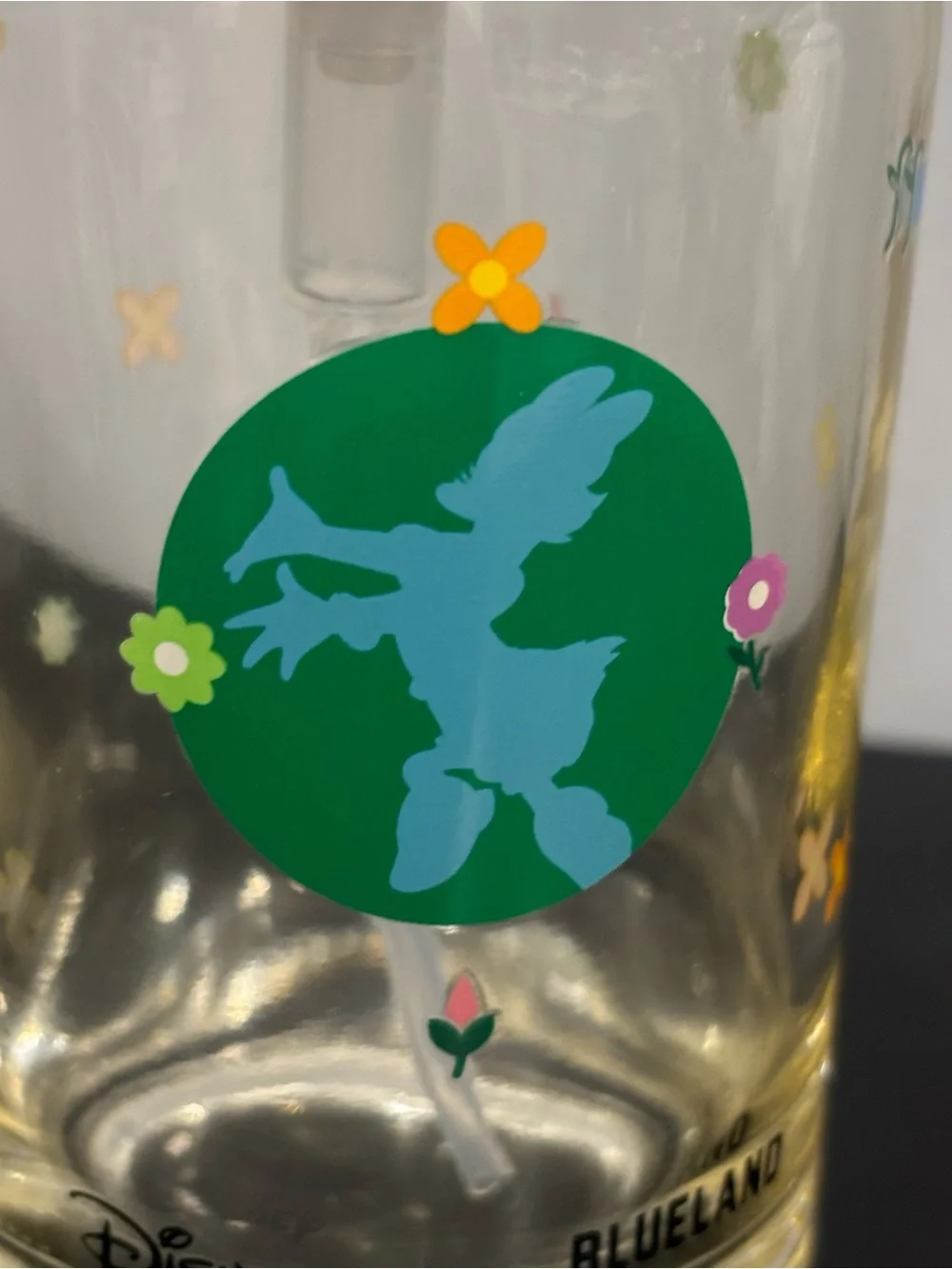 Disney x blueland Daisy Duck Kids Foaming Soap Dispenser floral glass new